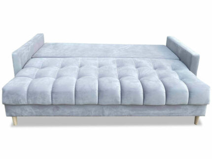 Wygodna Sofa Z Funkcją Spania 220X96X78 CM Rozkładana Kanapa 3 Osobowa - Pikowane Meble Wypoczynkowe + Pianka HR45 + Sprężyny Bonell - AURA