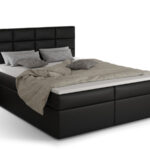 Łóżko Hotelowe 140x200 Wygodne Kontynentalne + Panele Na Oparciu + 2 Pojemniki Na Pościel + 2 Materace Bonell - Wybór Kolorów - ZOYA