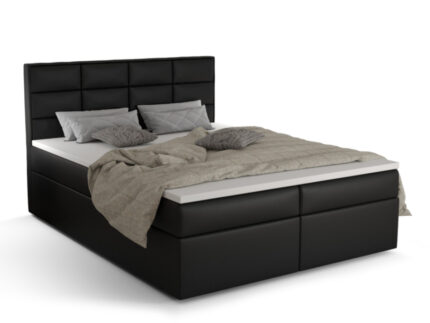 Łóżko Hotelowe 140x200 Wygodne Kontynentalne + Panele Na Oparciu + 2 Pojemniki Na Pościel + 2 Materace Bonell - Wybór Kolorów - ZOYA