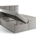 Łóżko Hotelowe 160x200 Wygodne Kontynentalne + Panele Na Oparciu + 2 Pojemniki Na Pościel + 2 Materace Bonell - Wybór Kolorów - ZOYA