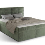 Łóżko Hotelowe 180x200 Wygodne Kontynentalne + Panele Na Oparciu + 2 Pojemniki Na Pościel + 2 Materace Bonell - Wybór Kolorów - ZOYA