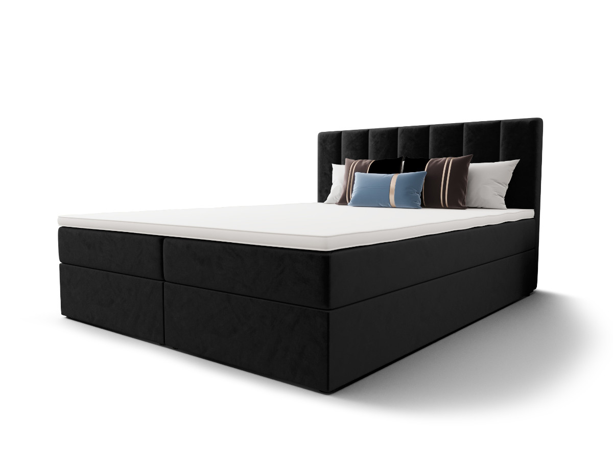 lozko-kontynentalne-z-materacami-pojemnikami-wygodne-komfortowe-loze-boxspring-SAGE-2 Łóżko Kontynentalne 180x200 Z Pojemnikiem Na Pościel + 2 Materace Bonell + Wybór Kolorów - SAGE