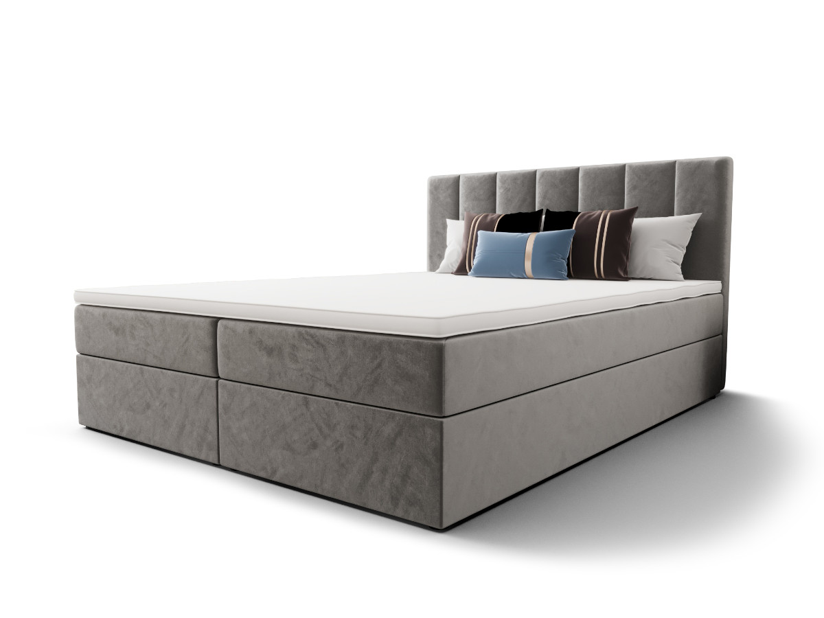 lozko-kontynentalne-z-materacami-pojemnikami-wygodne-komfortowe-loze-boxspring-SAGE-3 Łóżko Kontynentalne 160x200 Z Pojemnikiem Na Pościel + 2 Materace Bonell + Wybór Kolorów - SAGE