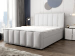 Łóżko Z Materacem 140x200 Kontynentalne + Pojemniki Na Pościel + 2 Materace Bonell + 2 Oparcia - Wybór Kolorów - SOLO