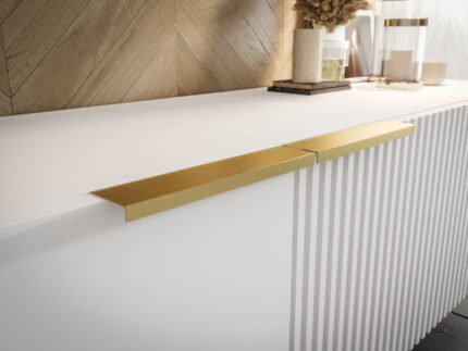 Nowoczesne Meble Do Salonu Modern Style Białe Czarne Frezowane Fronty MDF Lakierowane Solidne Praktyczne