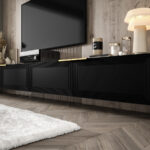 Meblościanka Modułowa 300 CM - Szafki RTV Białe - Zestaw Mebli Salonowych + Fronty Frezowane Lakierowane MDF 18 MM + Wybór Wzorów FARO