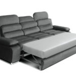 Wygodna Sofa 3 Osobowa 238 CM Rozkładana Kanapa + Regulowane Zagłówki Oraz Podłokietniki + Sprężyna Falista Pianka Wysokoelastyczna - ALBA