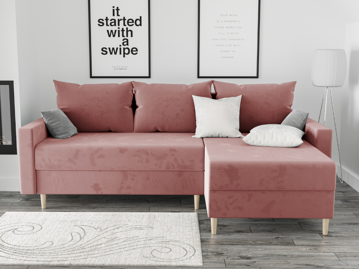 skandynawski-naroznik-minimalistyczny-rozkladany-z-pojemnikiem-CORONA-1 Narożnik Skandynawski Z Funkcją Spania 224x144 CM + Pojemnik Na Pościel + Sprężyna Bonell Pianka T30 + Wybór Kolorów - CORONA