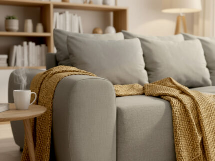 Duża Kanapa Rozkładana 265 CM Sofa 3 Osobowa Wolnostojąca Na Sprężynach Bonellowych + Wybór Kolorów - ATENA