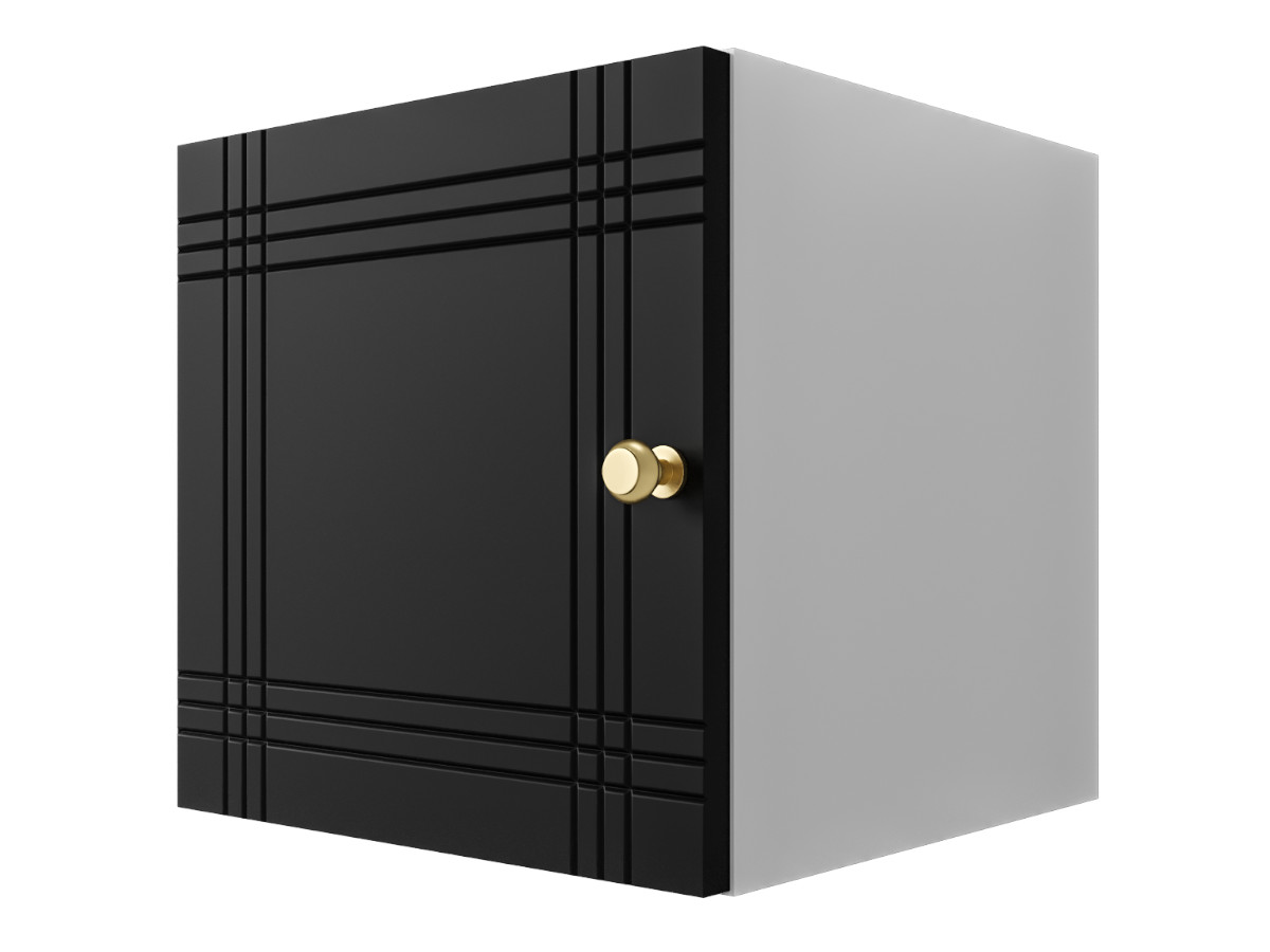 szafka-modulowa-czarna-frezowany-front-mdf-lakierowany-zrob-to-sam-meble-na-wymiar-SN1-2a Szafka Modułowa 35X35 CM - Stwórz Własny Zestaw Mebli - Frezowane Malowane Fronty MDF - SN1 Biało Czarna