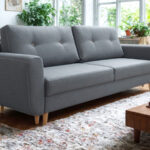 Klasyczna Kanapa Z Funkcją Spania 3 Osobowa Rozkładana Sofa 240 CM + Sprężyna Bonell Pianka Wysokoelastyczna - BIELLA