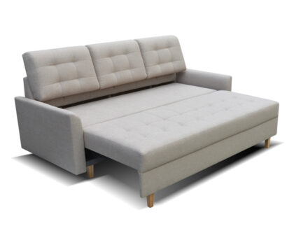 Nowoczesna Kanapa 215 CM 3 Osobowa Rozkładana Sofa + Regulowana Wysokość Oparcia + Sprężyna Falista Pianka Wysokoelastyczna - ARDEA